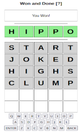Won And Done Word Game